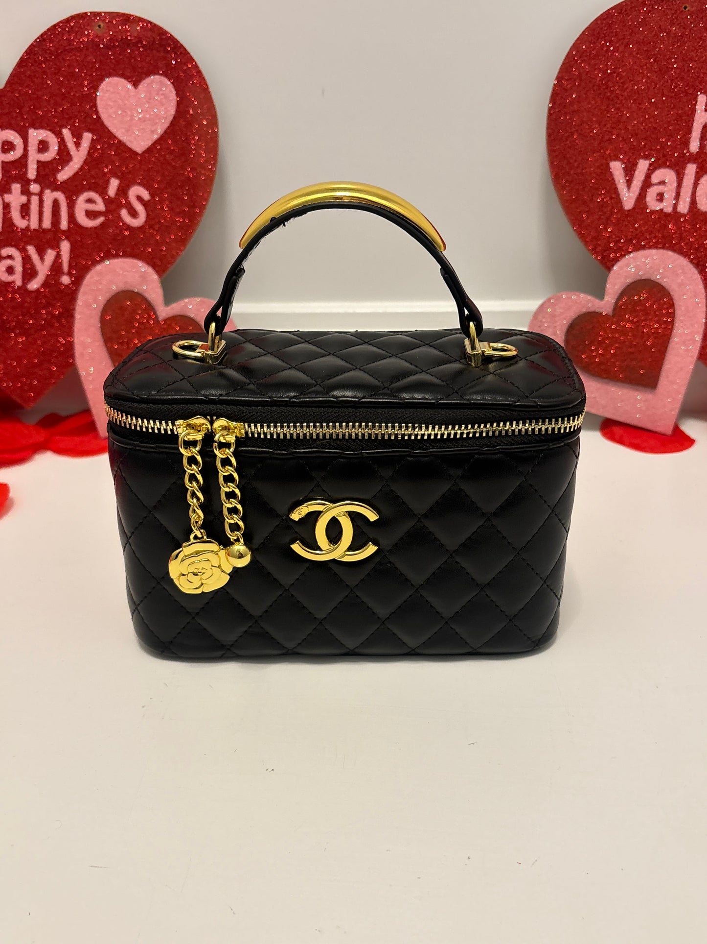 CY Black and Gold Box bag