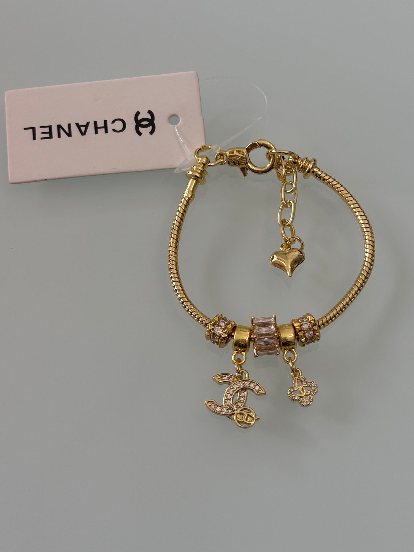 CY Charm Adjustable Bracelet with box