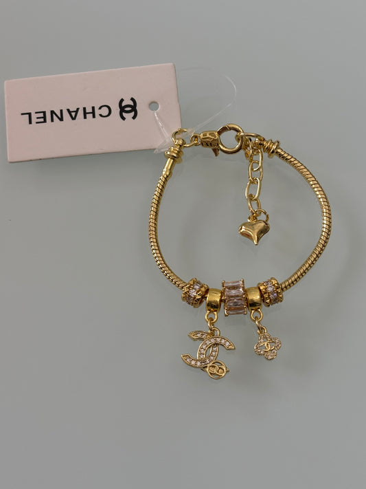 CY Charm Adjustable Bracelet with box
